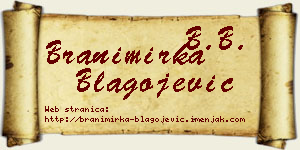 Branimirka Blagojević vizit kartica